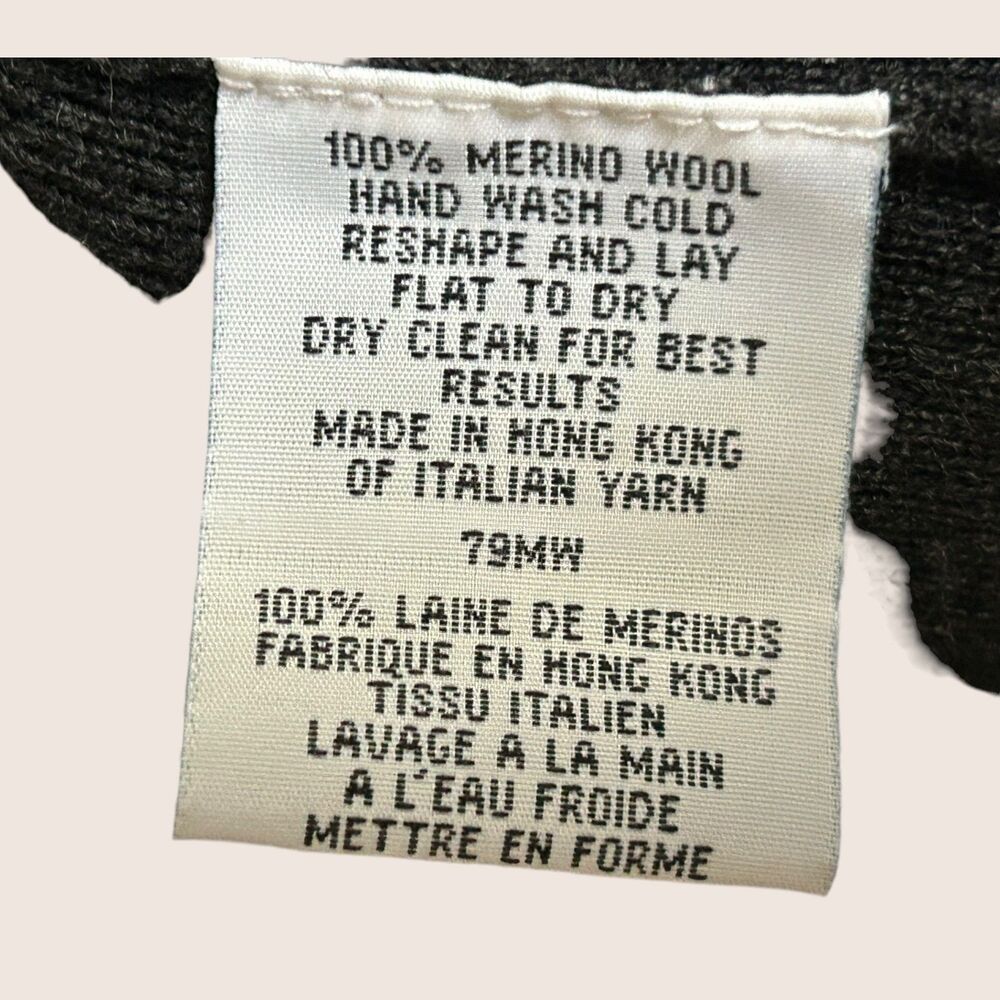 🩶 EILEEN FISHER FINE MERINO REGENERATIVE WOOL CARDIGAN DARK GRAY SMALL - Picture 5 of 11